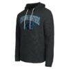 Carolina Panthers Darius Rucker Collection by Fashion7 Waffle Knit Hooded Tri-Blend Long Sleeve T-Shirt - Black - Detail View