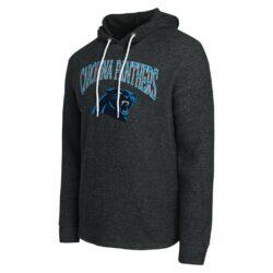 Carolina Panthers Darius Rucker Collection by Fashion7 Waffle Knit Hooded Tri-Blend Long Sleeve T-Shirt - Black - Detail View