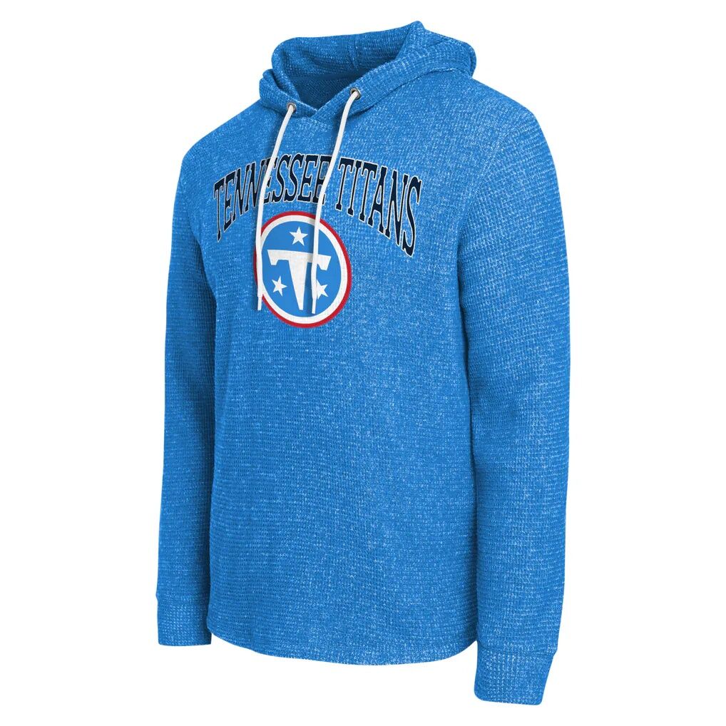 Tennessee Titans Darius Rucker Collection by Fashion7 Waffle Knit Hooded Tri-Blend Long Sleeve T-Shirt - Light Blue