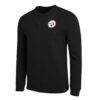 Pittsburgh Steelers Darius Rucker Collection by Fashion7 Waffle-Knit Henley Long Sleeve T-Shirt - Black - Detail View