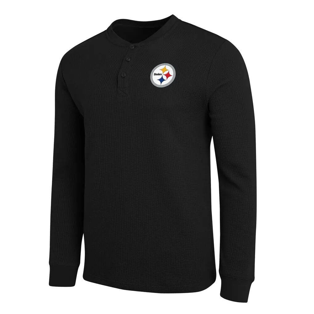 Pittsburgh Steelers Darius Rucker Collection by Fashion7 Waffle-Knit Henley Long Sleeve T-Shirt