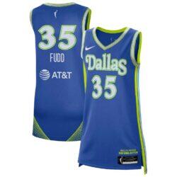 Azzi Fudd Dallas Wings Nike Unisex Victory Jersey - Blue - Front View