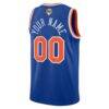 New York Knicks Nike Unisex 2026 NBA Finals Patch Swingman Custom Jersey - Blue - Detail View