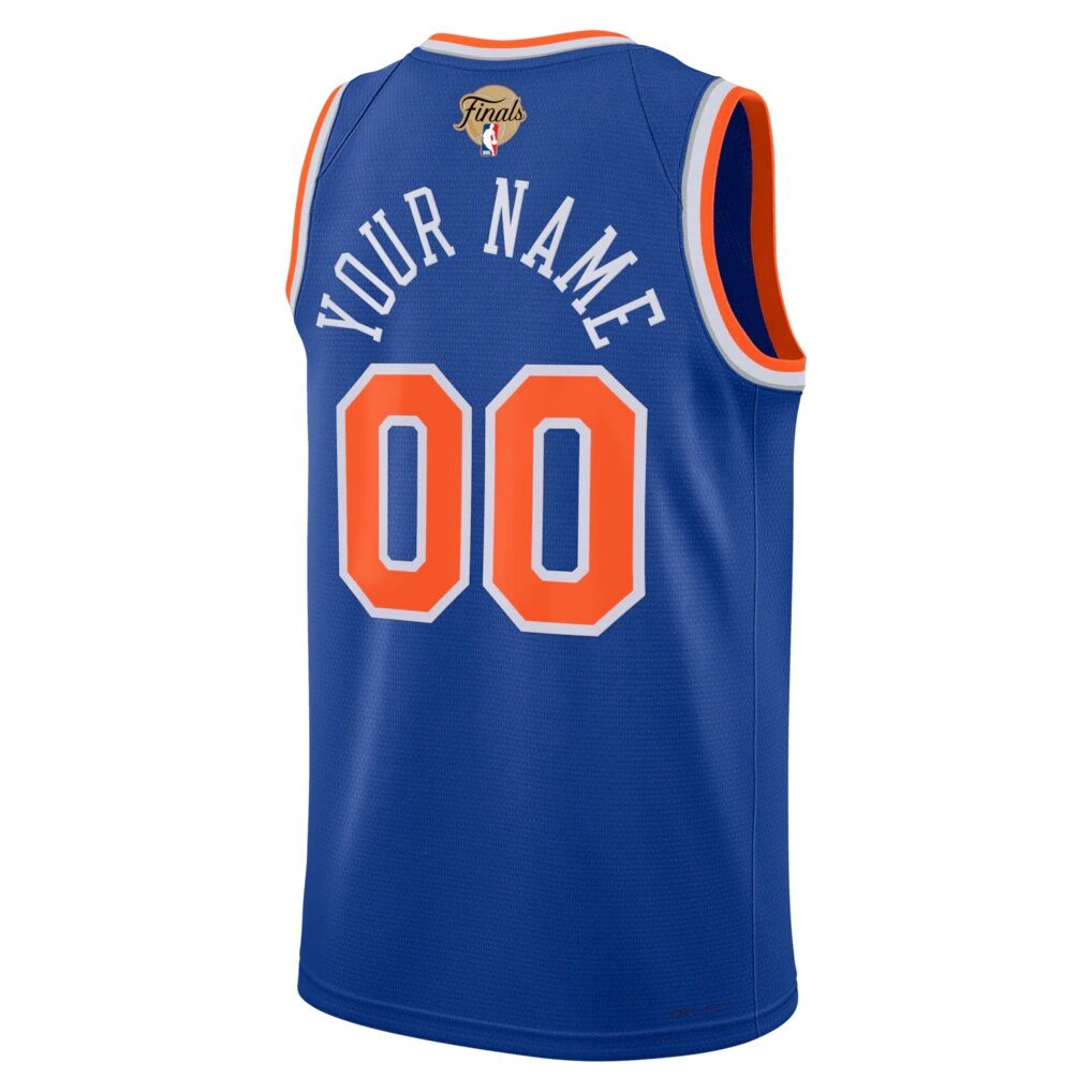 New York Knicks Nike Unisex 2026 NBA Finals Patch Swingman Custom Jersey - Icon Edition