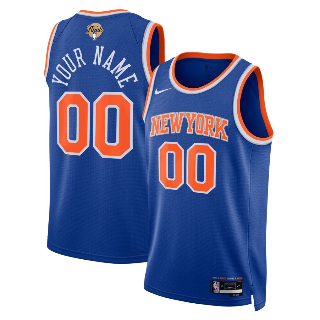 New York Knicks Nike Unisex 2026 NBA Finals Patch Swingman Custom Jersey - Icon Edition