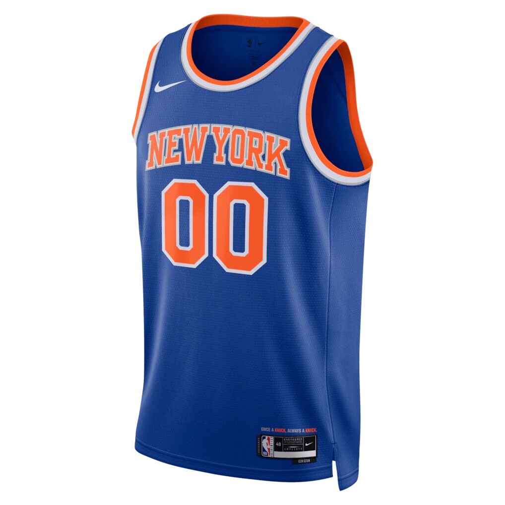 New York Knicks Nike Unisex 2026 NBA Finals Patch Swingman Custom Jersey - Icon Edition