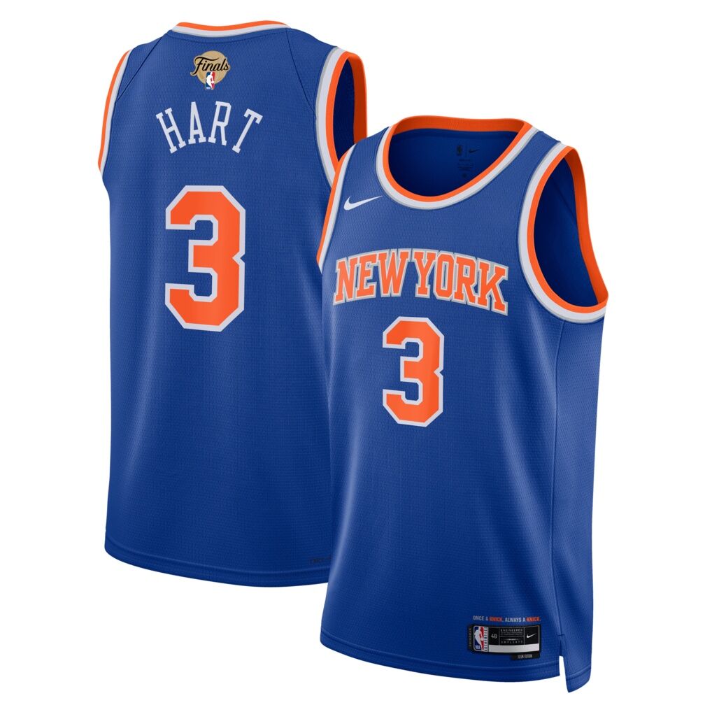 Josh Hart New York Knicks Nike Unisex 2026 NBA Finals Patch Swingman Jersey - Icon Edition