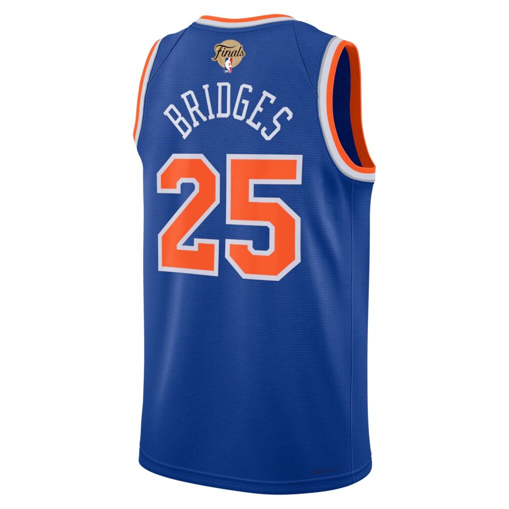Mikal Bridges New York Knicks Nike Unisex 2026 NBA Finals Patch Swingman Jersey - Icon Edition