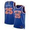 Mikal Bridges New York Knicks Nike Unisex 2026 NBA Finals Patch Swingman Jersey - Blue - Front View
