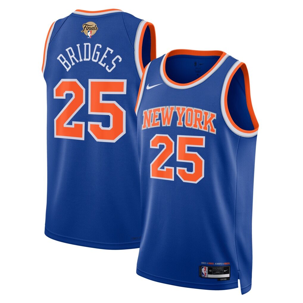 Mikal Bridges New York Knicks Nike Unisex 2026 NBA Finals Patch Swingman Jersey - Icon Edition