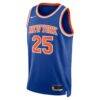 Mikal Bridges New York Knicks Nike Unisex 2026 NBA Finals Patch Swingman Jersey - Blue - Side View