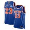 Mitchell Robinson New York Knicks Nike Unisex 2026 NBA Finals Patch Swingman Jersey - Blue - Front View