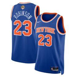 Mitchell Robinson New York Knicks Nike Unisex 2026 NBA Finals Patch Swingman Jersey - Blue - Front View