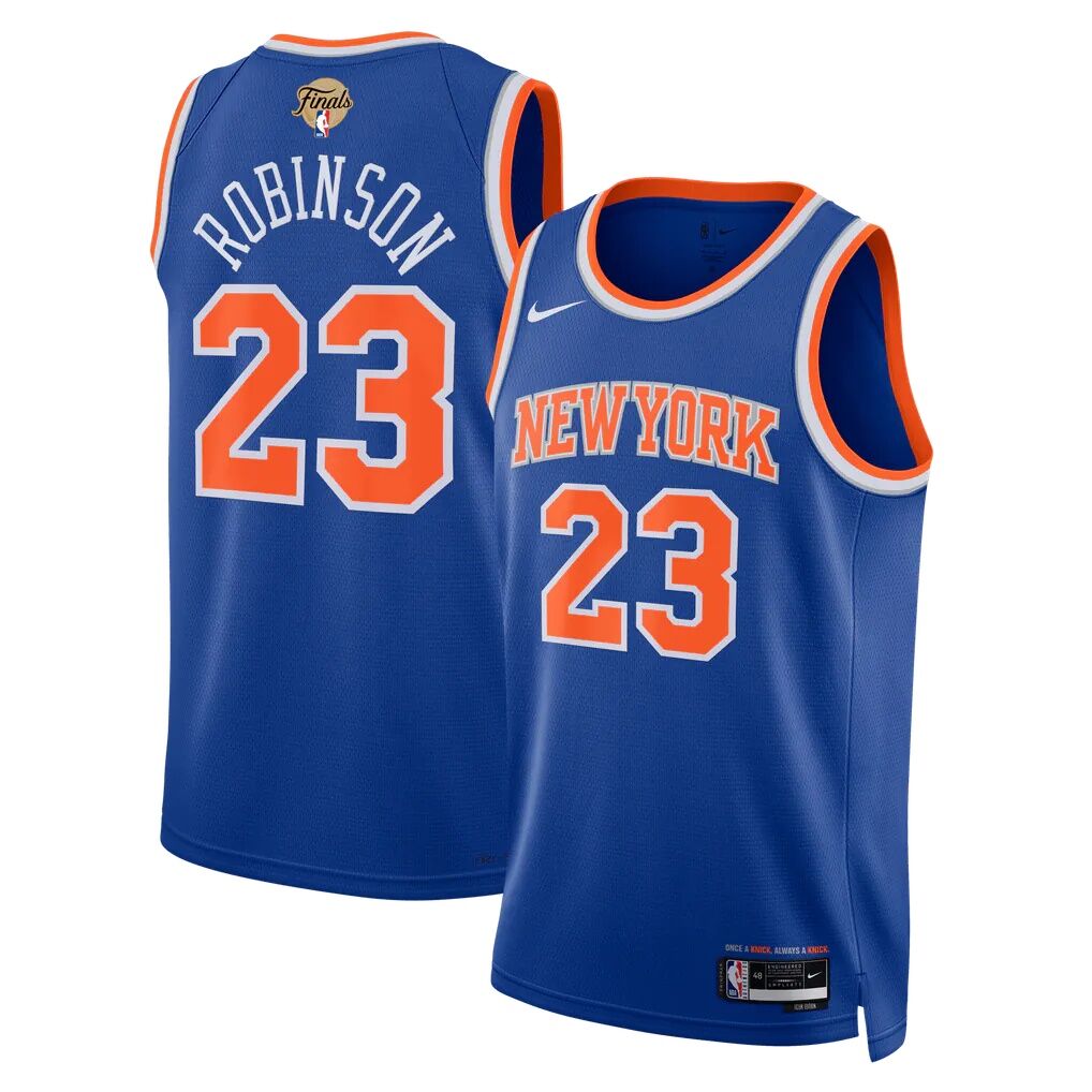 Mitchell Robinson New York Knicks Nike Unisex 2026 NBA Finals Patch Swingman Jersey - Icon Edition