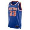 Mitchell Robinson New York Knicks Nike Unisex 2026 NBA Finals Patch Swingman Jersey - Blue - Side View