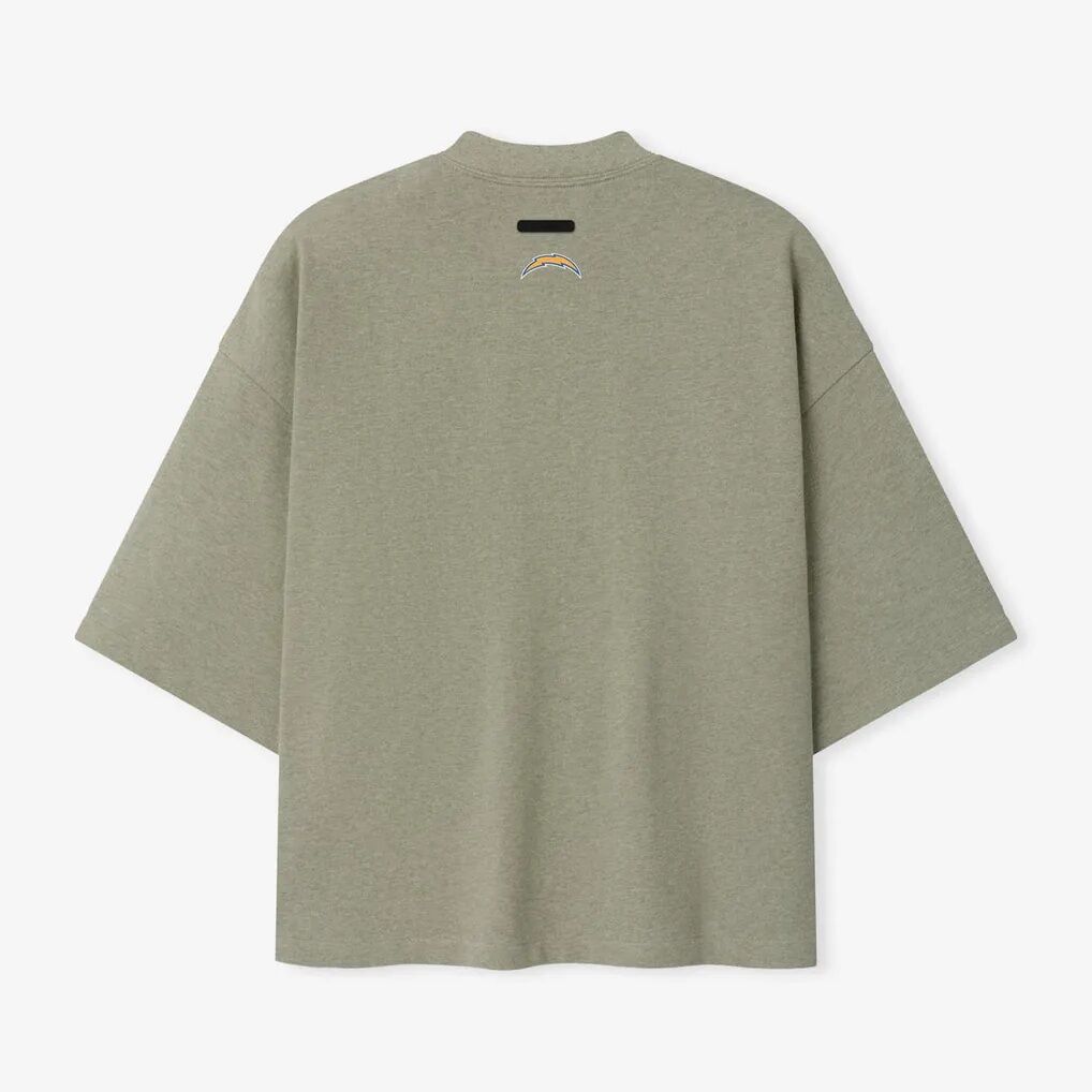 Los Angeles Chargers Fear of God x NFL Unisex Merch T-Shirt - Heather Gray