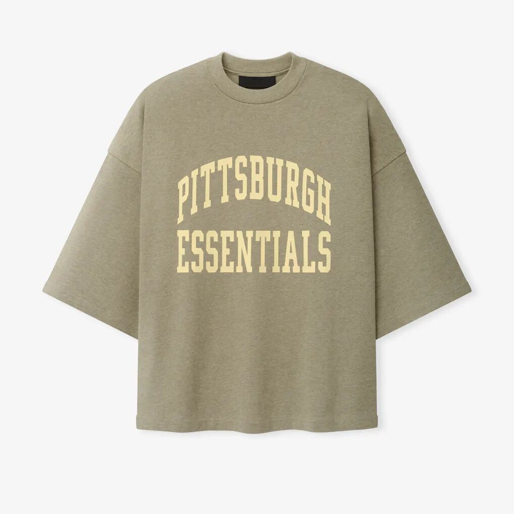 Pittsburgh Steelers Fear of God x NFL Unisex Merch T-Shirt - Heather Gray