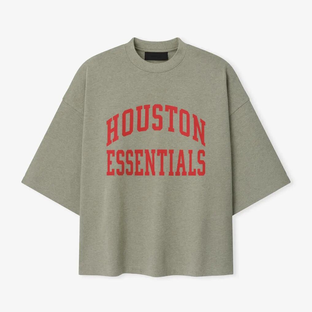 Houston Texans Fear of God x NFL Unisex Merch T-Shirt - Heather Gray