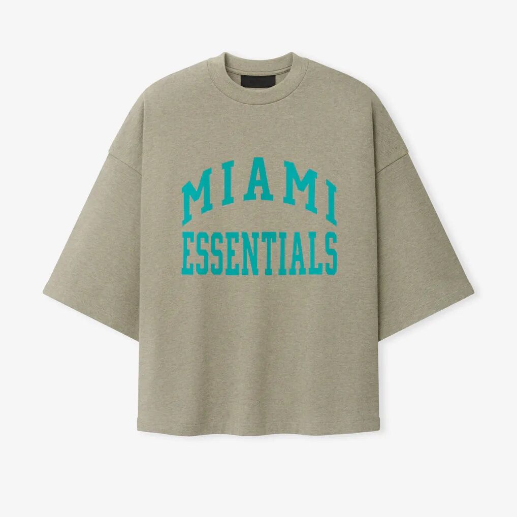 Miami Dolphins Fear of God x NFL Unisex Merch T-Shirt - Heather Gray