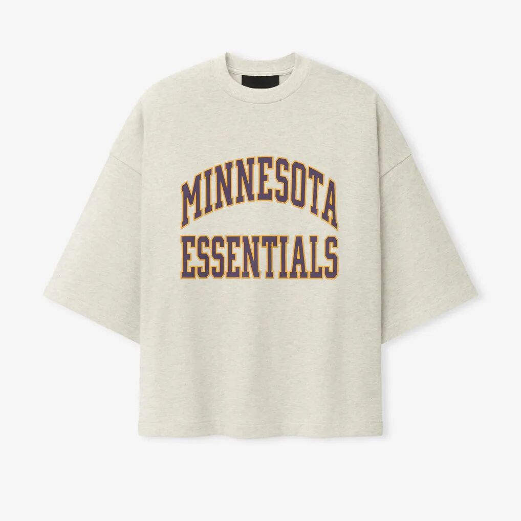 Minnesota Vikings Fear of God x NFL Unisex Merch T-Shirt - Oatmeal