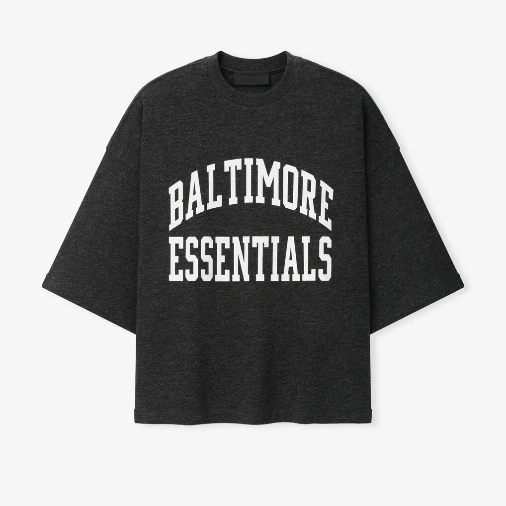 Baltimore Ravens Fear of God x NFL Unisex Merch T-Shirt - Dark Heather Gray
