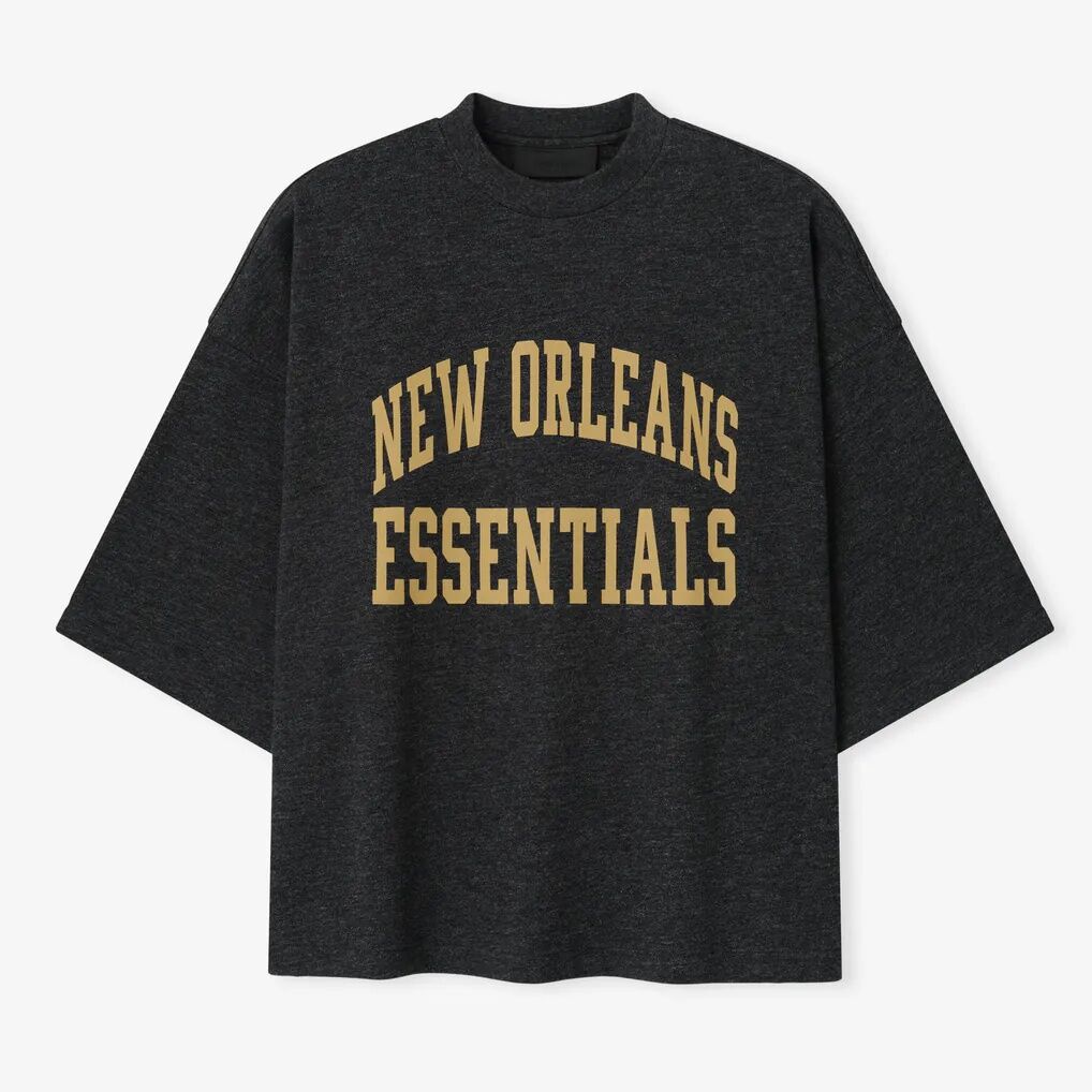 New Orleans Saints Fear of God x NFL Unisex Merch T-Shirt - Dark Heather Gray