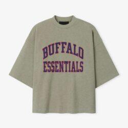 Buffalo Bills Fear of God x NFL Unisex Merch T-Shirt - Heather Gray - Front View