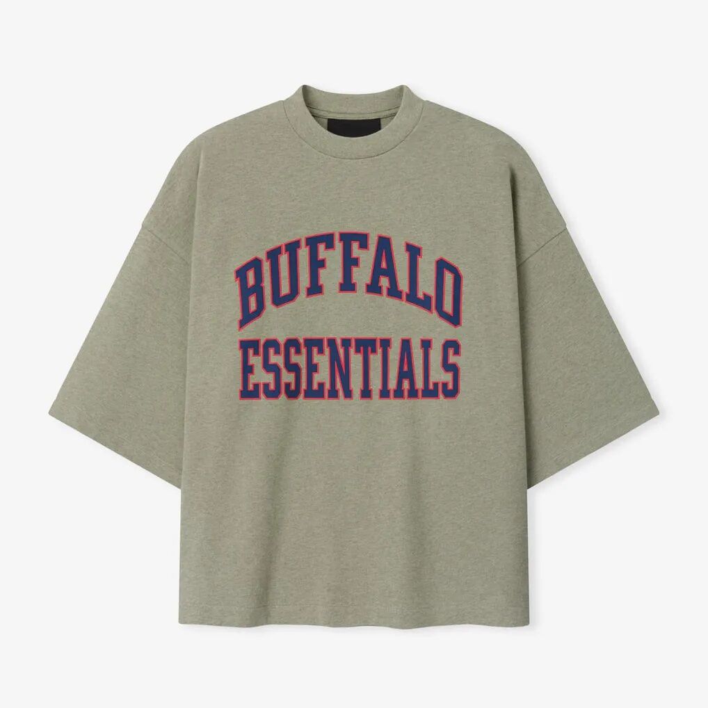Buffalo Bills Fear of God x NFL Unisex Merch T-Shirt - Heather Gray