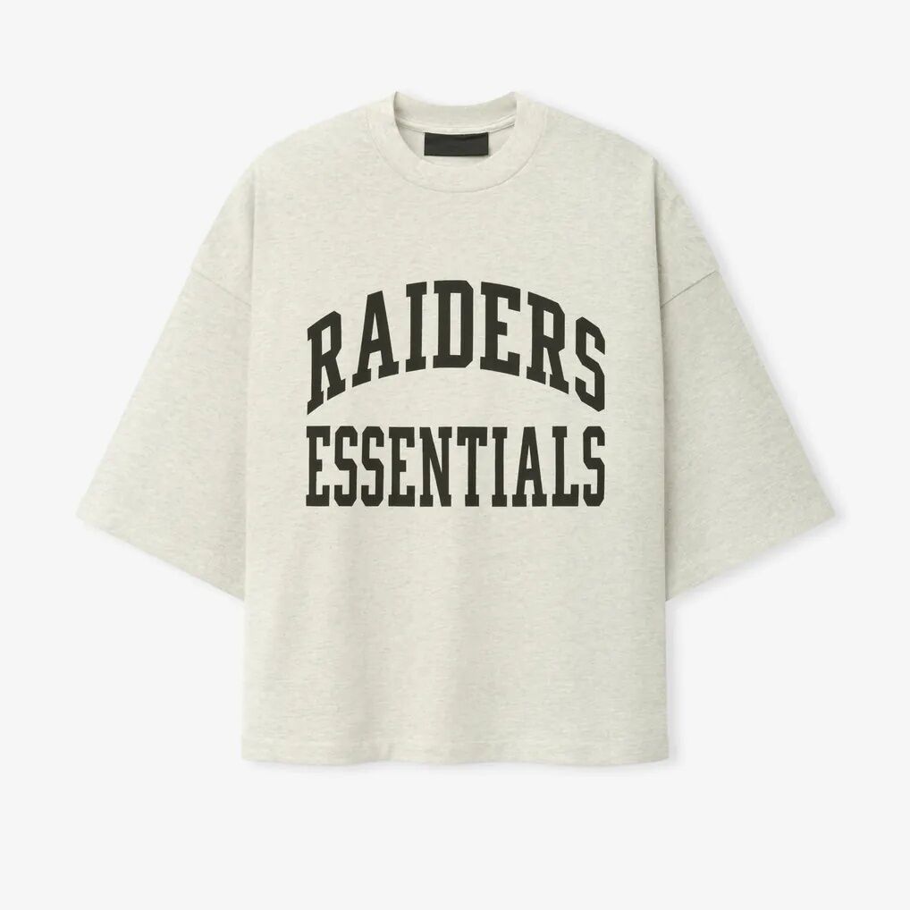 Las Vegas Raiders Fear of God x NFL Unisex Merch T-Shirt - Oatmeal