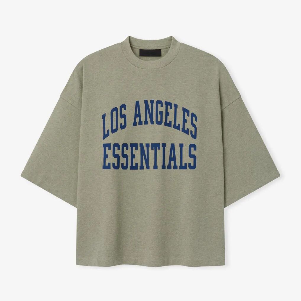 Los Angeles Rams Fear of God x NFL Unisex Merch T-Shirt - Heather Gray