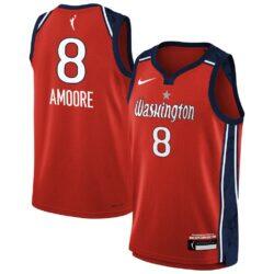 Georgia Amoore Washington Mystics Nike Youth Victory Player Jersey - Red - Front View