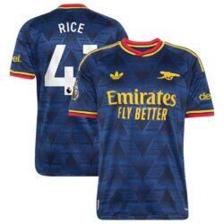 Declan Rice Arsenal adidas 2026/27 Away On-Field Authentic Jersey - Navy - Front View