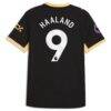 Erling Haaland Manchester City Puma 2026/27 Away On-Field Authentic Jersey - Black - Detail View