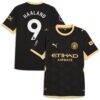 Erling Haaland Manchester City Puma 2026/27 Away On-Field Authentic Jersey - Black - Front View