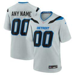 Detroit Lions Nike 2026 Rivalries Collection Game Custom Jersey - Silver - Front View