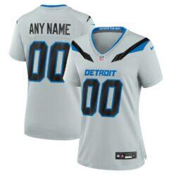 Detroit Lions Nike Women's 2026 Rivalries Collection Game Custom Jersey - Silver - Front View