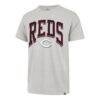 Cincinnati Reds '47 Walk Tall Franklin T-Shirt - Gray - Front View