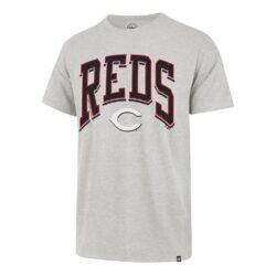 Cincinnati Reds '47 Walk Tall Franklin T-Shirt - Gray - Front View