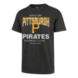 Pittsburgh Pirates '47 Head On Scrum T-Shirt - Charcoal - Front View
