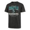 Seattle Mariners '47 Head On Scrum T-Shirt - Charcoal - Front View