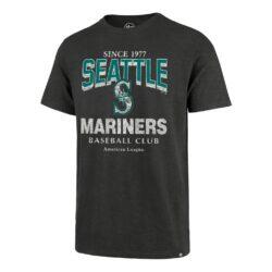 Seattle Mariners '47 Head On Scrum T-Shirt - Charcoal - Front View