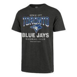 Toronto Blue Jays '47 Head On Scrum T-Shirt - Charcoal - Front View
