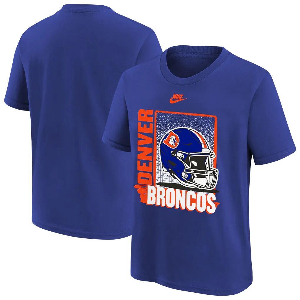 Denver Broncos Nike Youth Vintage Helmet T-Shirt - Royal