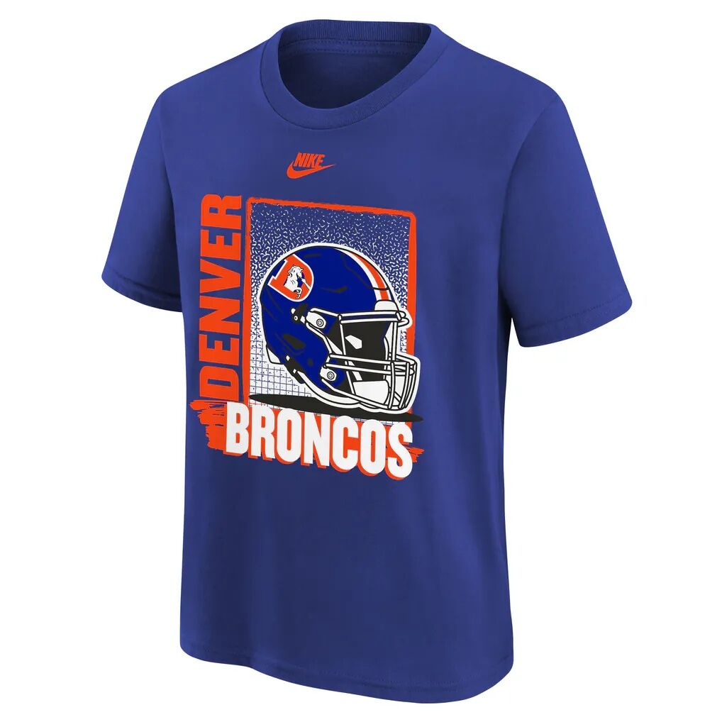 Denver Broncos Nike Youth Vintage Helmet T-Shirt - Royal