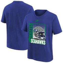 Seattle Seahawks Nike Youth Vintage Helmet T-Shirt - - Front View