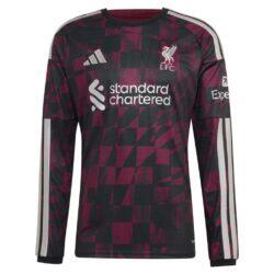 Liverpool adidas 2026/27 Third Replica Long Sleeve Jersey - Black - Detail View