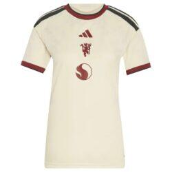 Manchester United adidas Women's 2026/27 Third Replica Jersey - Cream - Detail View