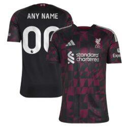 Liverpool adidas 2026/27 Third Replica Custom Jersey - Black - Front View