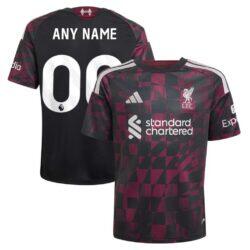 Liverpool adidas Youth 2026/27 Third Replica Custom Jersey - Black - Front View