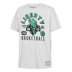 New York Liberty Mitchell & Ness Youth City So Nice T-Shirt - White - Front View